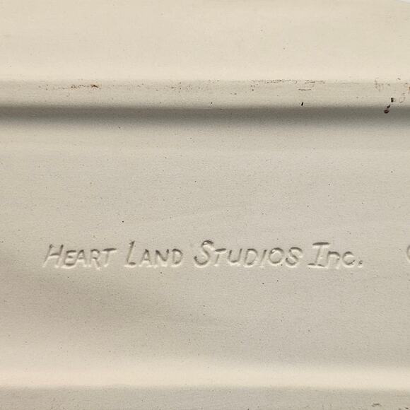 1994 Heart Land Studios Wild Horses Pottery Tray by Lyn Ulick - Stunning Design - Picture 9 of 10